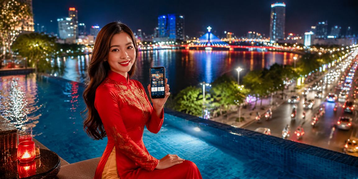 Cô gái áo dài Đà Nẵng nhận thưởng hoàn tiền từ xổ số trực tuyến 658